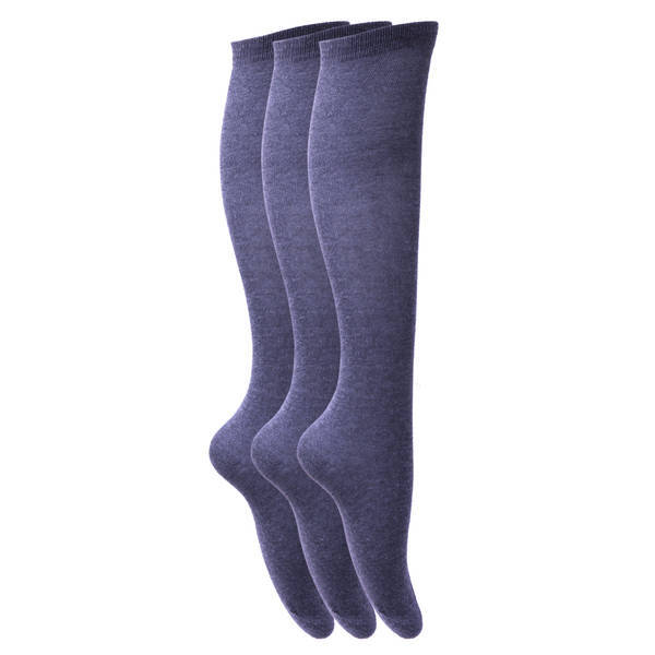 rens Girls Plain Knee High School Socks (Pack Of 3)