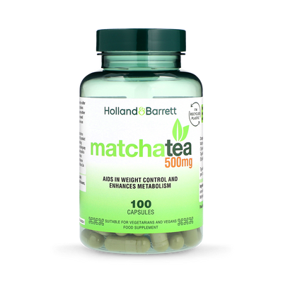 Holland Barrett Matcha Tea 500mg 100 Capsules