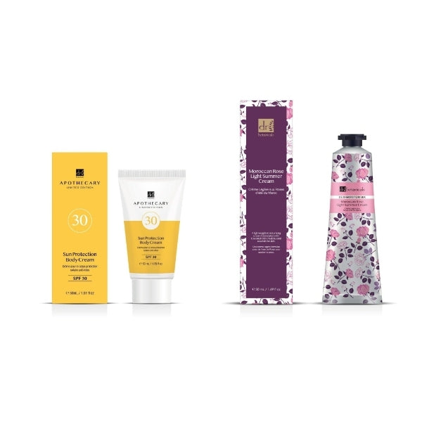 Dr Botanicals SPF 30 Moroccan Rose Light Summer Body Kit