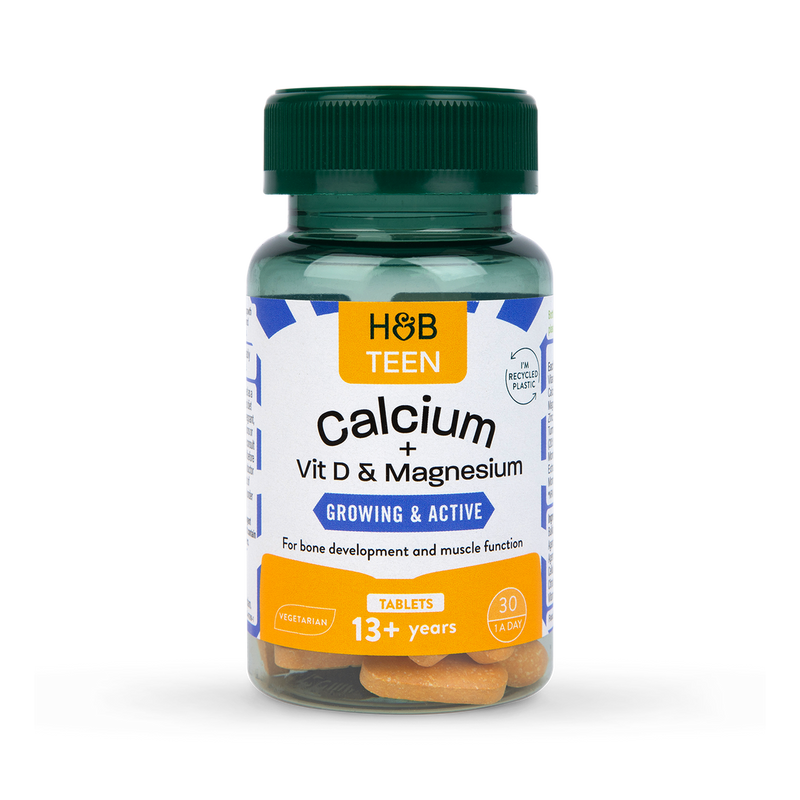 Holland Barrett Teens Growing Active Calcium Vitamin D Magnesium 30 Tablets