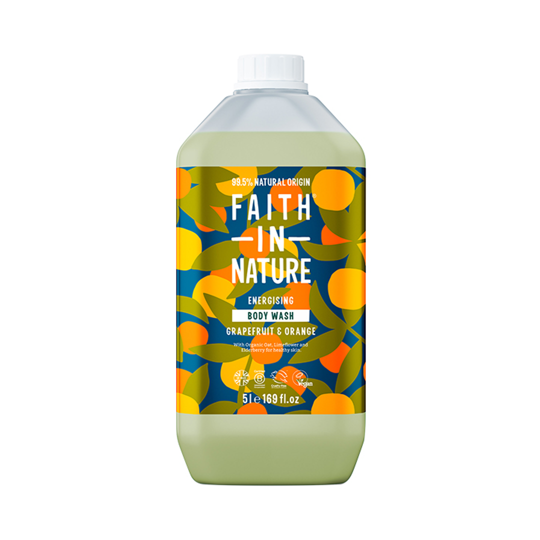Faith in Nature - Grapefruit Orange Body Wash 5L