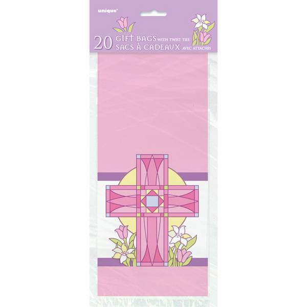 Unique Party Sacred Cross Cello Bags (Pack Of 20)