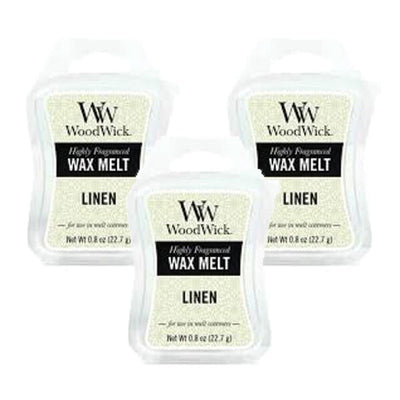 Woodwick Wax Melt Cool Linen 22.7g - Pack of 3