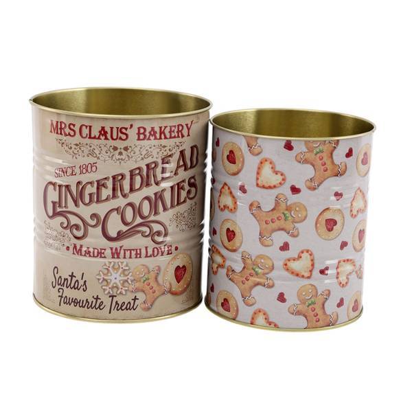 Something Different Gingerbread Storage Tin (Pack of 2)