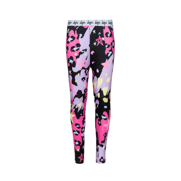 Hype Girls Leopard Doodle Leggings (14 Years)