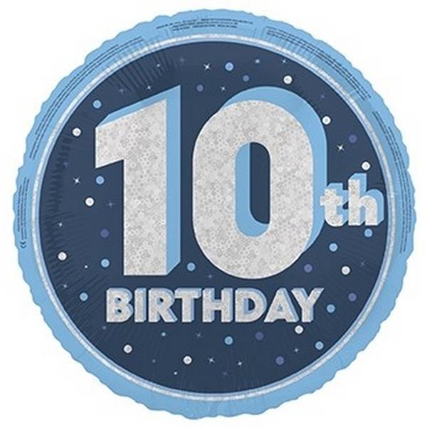 Unique Party Prismatic 10th Birthday Foil Balloon