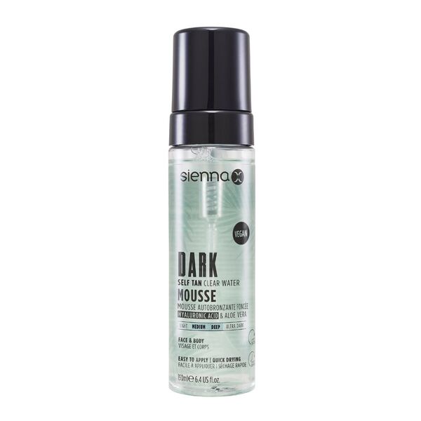 Sienna X Dark Self Tan Clear Water Mousse 190ml Medium-Dark