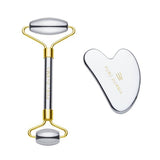 Pure Derma London Terahertz Gua Sha & Face Roller Set