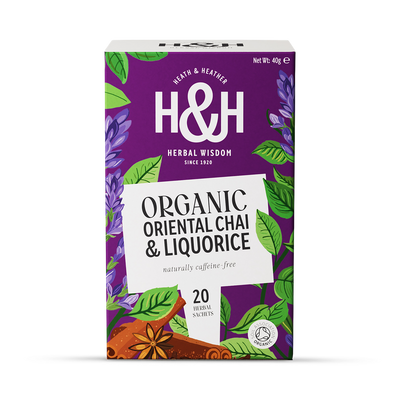 Heath Heather Organic Oriental Chai Liquorice 20 Tea Bags