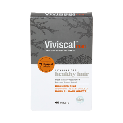 Healthy Hair Growth Support Supplement for Men with Marine Collagen and Zinc 60 Tablets