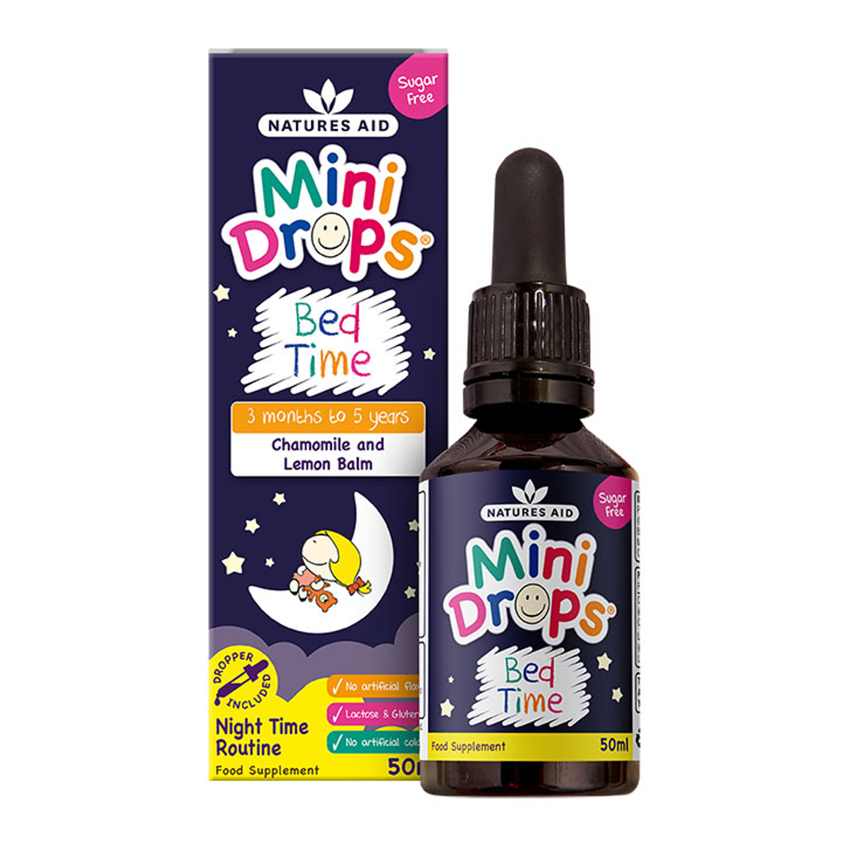 Chamomile and Lemon Balm Night-Time Supplement Drops for Children 50ml
