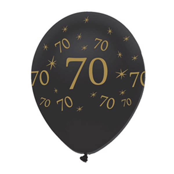 Creative Party Latex Pearlescent 70th Balloons (Pack of 50)