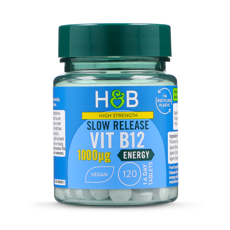 Holland Barrett High Strength Slow Release Vitamin B12 1000ug 120 Tablets