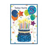 Simon Elvin Cake 5th Birthday Card (Pack of 6)