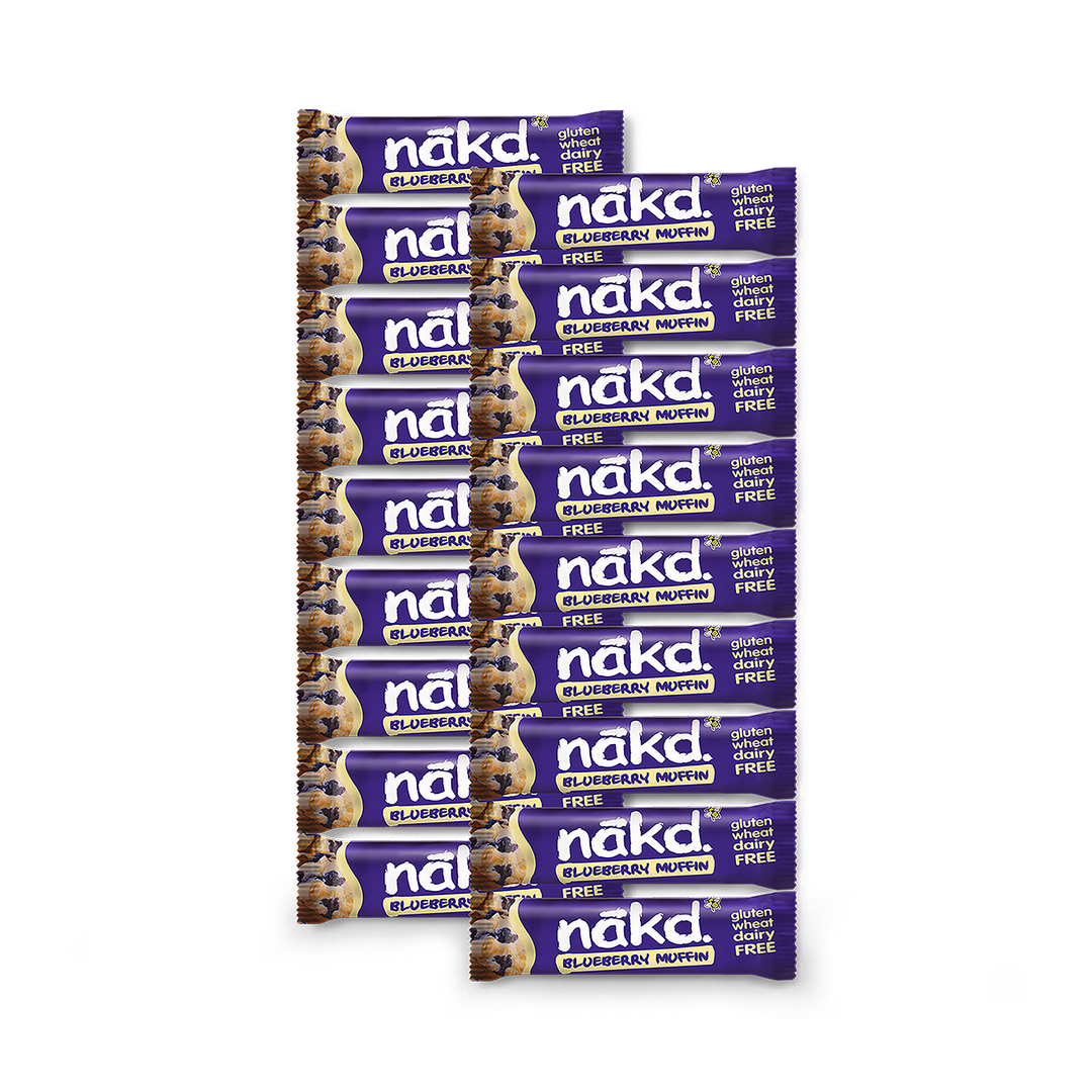 Nakd Raw Fruit Nut Blueberry Muffin Bars 18 x 35g
