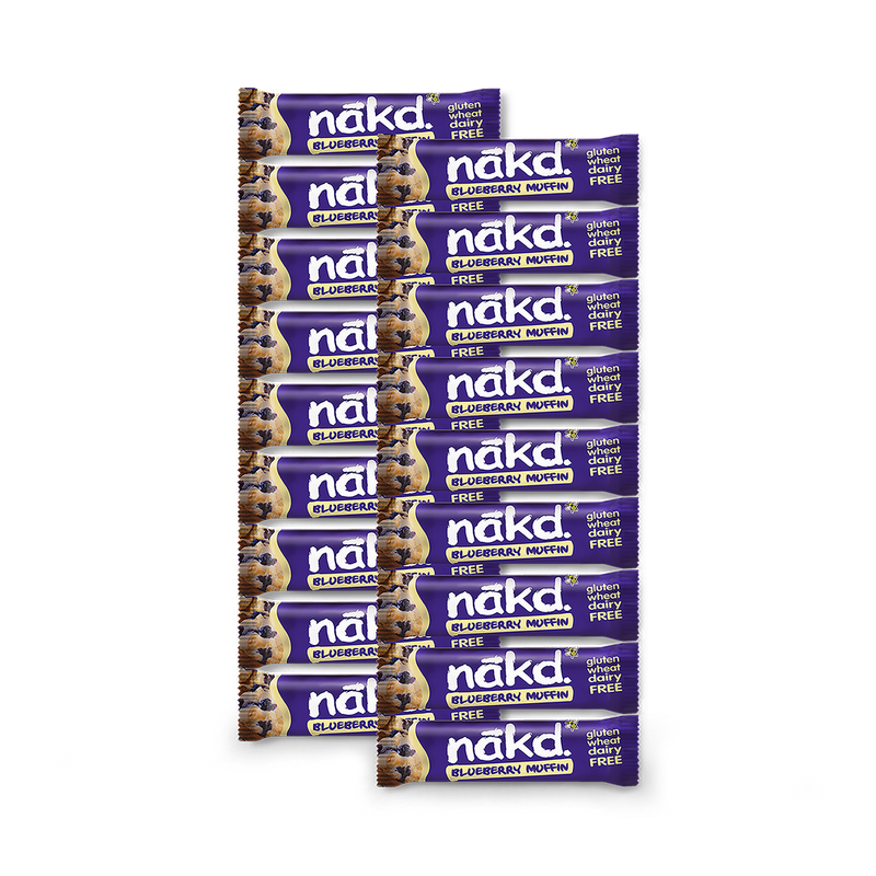 Nakd Raw Fruit Nut Blueberry Muffin Bars 18 x 35g