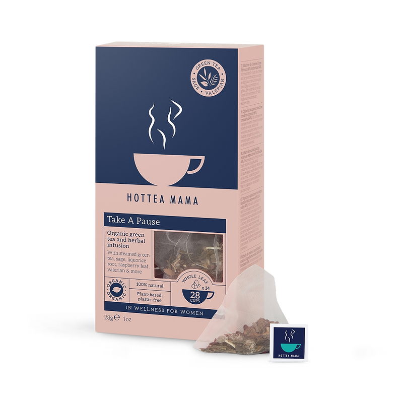 HotTea Mama Take A Pause Green Tea Raspberry Leaf Sage Liquorice Tea 14 Tea Bags