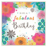 Simon Elvin Have A Fabulous Birthday Square Card (Pack of 6)