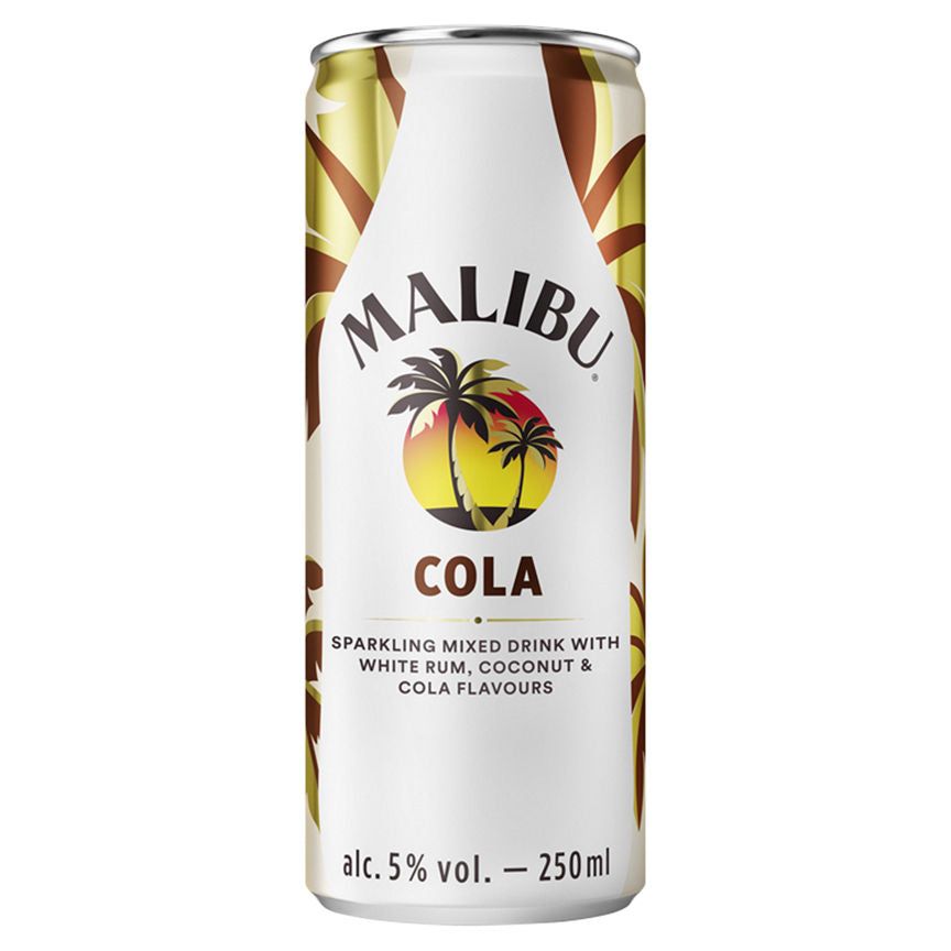 Malibu Coconut Rum &amp;amp; Cola Pre-Mixed Can