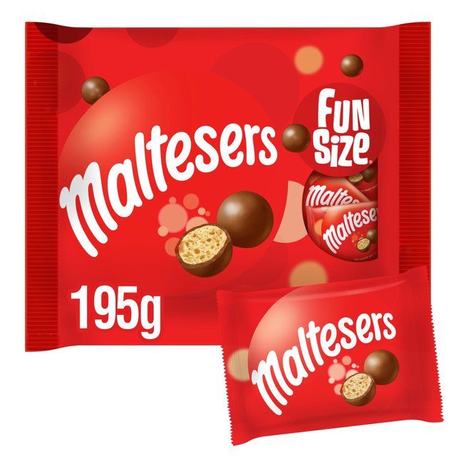 Maltesers Milk Chocolate &amp;amp; Honeycomb Funsize Snack Bags Fairtrade   214.5g