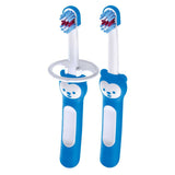 MAM Baby&amp;rsquo;s Brush with Safety Shield - Double Pack - Blue