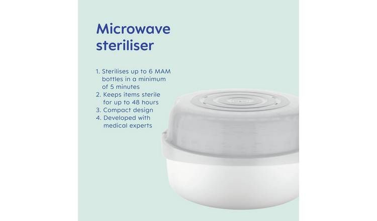 MAM Easy Start Bottle &amp;amp; Microwave Steriliser Set - Grey