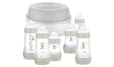 MAM Easy Start Bottle &amp;amp; Microwave Steriliser Set - Grey