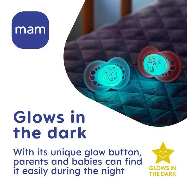 MAM Night 6+m Soother 2pk   2 per pack