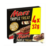 Mars Triple Treat Fruit &amp;amp; Nut Milk Chocolate Snack Bars Multipack   128g
