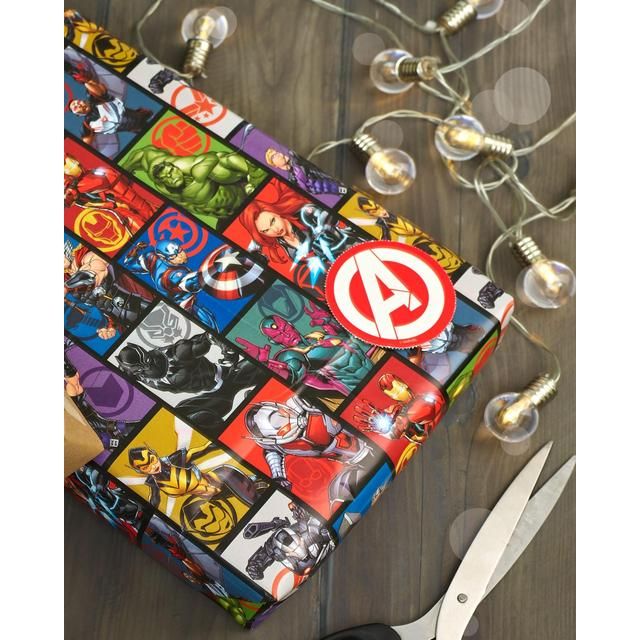 Marvel Avengers Gift Wrap Sheets &amp;amp; Tags   2 per pack
