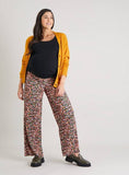 MATERNITY Ditsy Floral Pliss&amp;eacute; Kick Flare Trousers 16