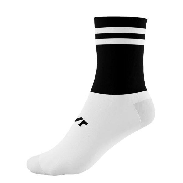 McKeever Adult Pro Bar Mid Calf Socks (7-11) Black/White / 0.30EA