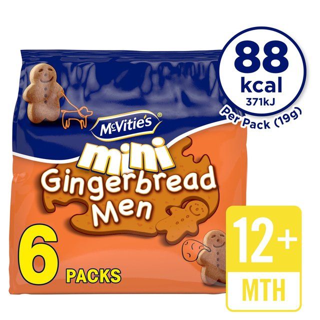 McVitie's Mini Gingerbread Men Multipack Biscuits   6 x 25g