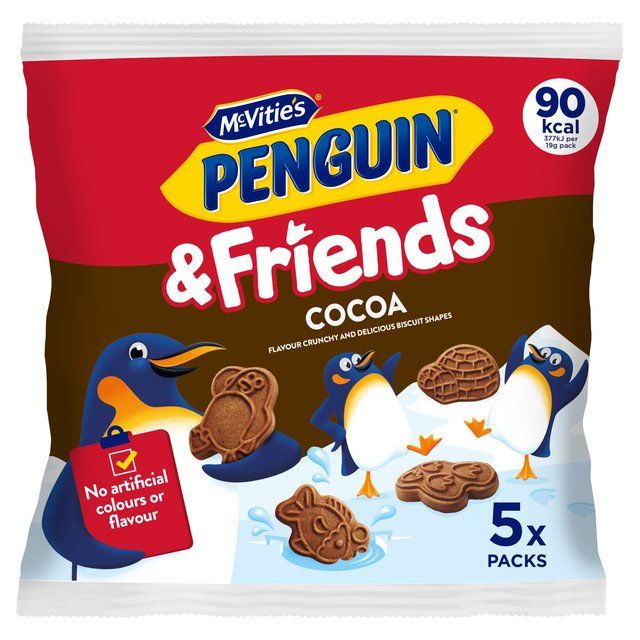 McVitie's Penguin &amp;amp; Friends Cocoa Mini Biscuits   5 per pack