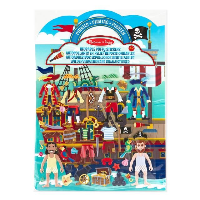 Melissa &amp;amp; Doug Reusable Puffy Stickers Pirate 4yrs+