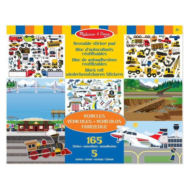 Melissa &amp;amp; Doug Reusable Sticker Pad Vehicles 3yrs+