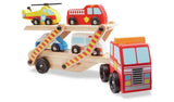 Melissa &amp;amp; Doug Wooden Emergency Vehicle Transporter Truck