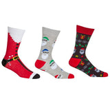 Mens Cotton Rich Novelty Festive Socks (Pack Of 3) (UK 6-11) Black/Red / 0.10EA