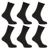 Mens Non Elastic Diabetic Socks (Pack Of 6) (UK Shoe 6-11) Black / 1EA