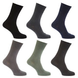 Mens Non Elastic Diabetic Socks (Pack Of 6) (UK Shoe 6-11) Black/Grey/Navy / 1EA