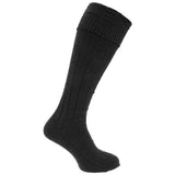 Mens Scottish Highland Wear Wool Socks (1 Pair) (6-11) Black / 1EA