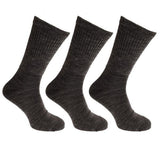 Mens Wool Blend Diabetic Extra Wide Socks (3 Pairs) (6-11) Charcoal / 1EA
