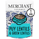 Merchant Gourmet Puy Lentils &amp;amp; French Green Lentils Simply Cooked 250g