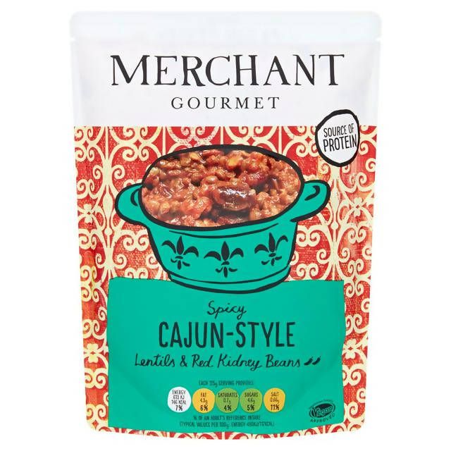 Merchant Gourmet Spicy Cajun Style Lentils &amp;amp; Red Kidney Beans 250g