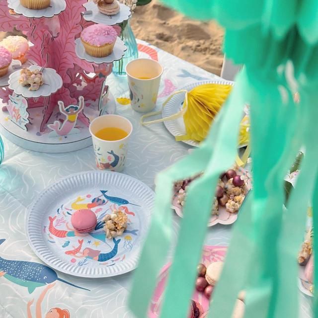 Mermaid Recyclable Paper Cups   8 per pack