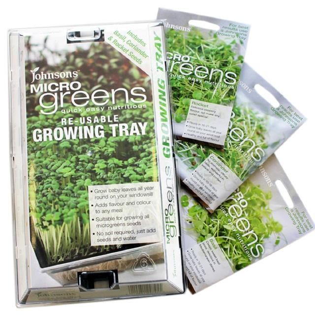 Microgreens Basil Coriander &amp;amp; Rocket Growing Kit