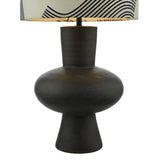 Miho Black &amp;amp; Bronze Table Lamp with Fabric Shade