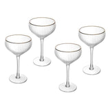 Mikasa Sorrento 4pc Champagne Coupe Glasses 350ml Gift boxed   4 per pack