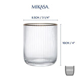 Mikasa Sorrento 4pc Stemless Glasses 400ml Gift boxed   4 per pack