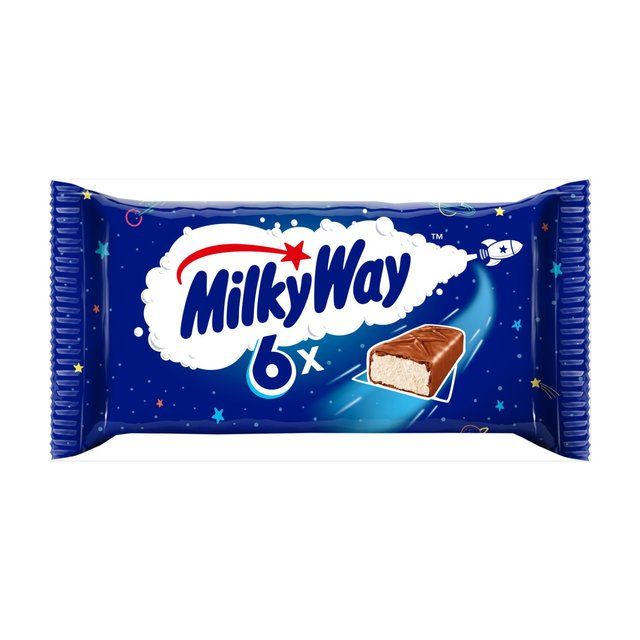 Milky Way Nougat &amp;amp; Milk Chocolate Snack Bars Multipack   6 x 21.5g